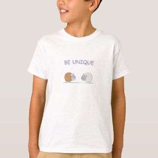 Be Unique Inspirational Message with Cute Sheep T-Shirt