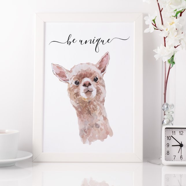 Be Unique LLama Nursery Child Woodland Poster (Creator Uploaded)