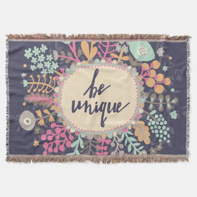 Be Unique Throw Blanket (Front)