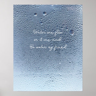 Be Water Serene Water drop Wall Art