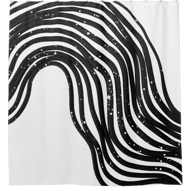 Be Wavy, Never Straight Shower Curtain (Front)