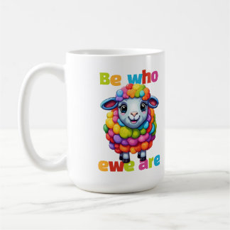 Be who ewe are Rainbow Sheep Coffee Mug