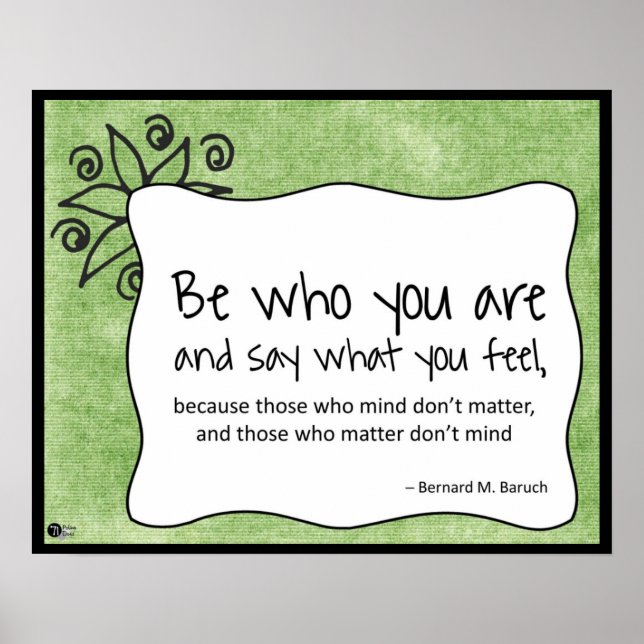 Be Who You Are Poster (Front)