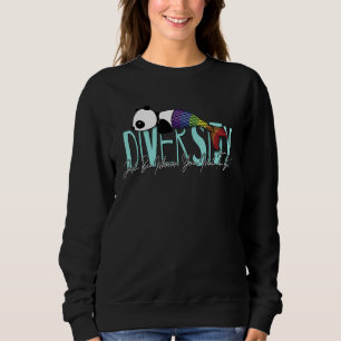 Be Whoever You Are Diversity Rainbow Panda Merman Sweatshirt