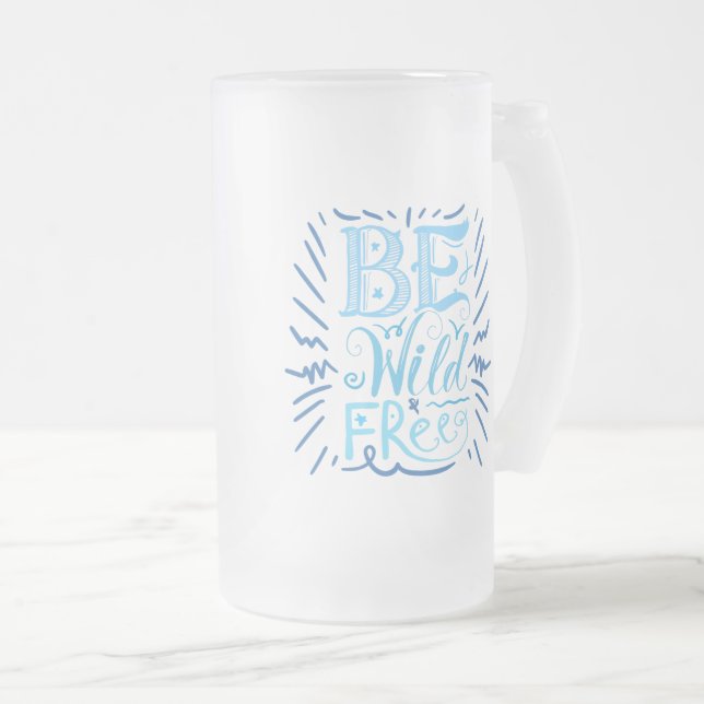 Be wild and Free Frosted mug (Front Right)