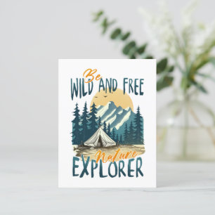 Be Wild And Free – Nature Adventure Postcard