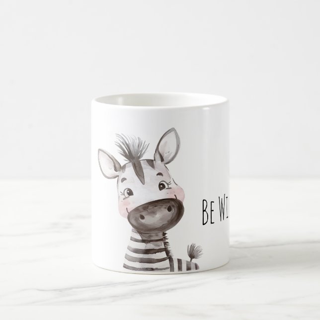 Be Wild Happy Zebra Coffee Mug (Center)