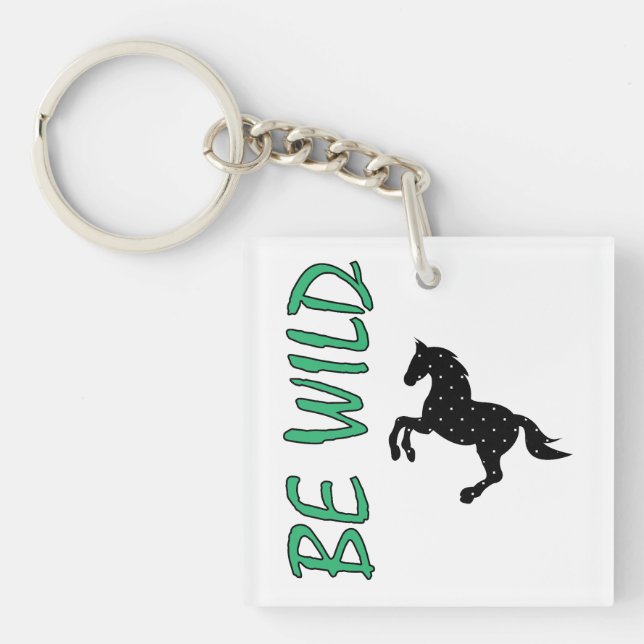 Be Wild-Strong Decorative horse design Key Ring (Front)
