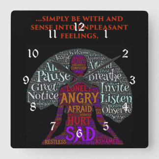 Be With Your Feelings Wall Clock with Numbers