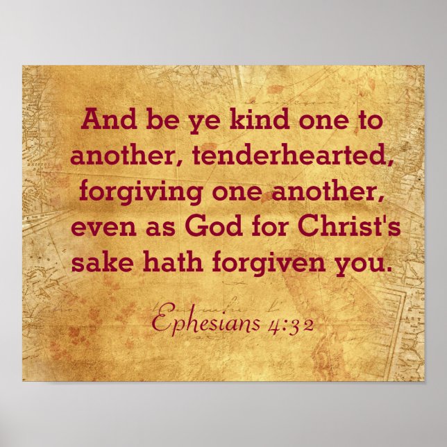 Be Ye Kind To One Another - Ephesians 4:32 print (Front)