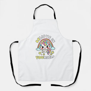 Be You Believe In Yourself Unicorn Positive Messag Apron