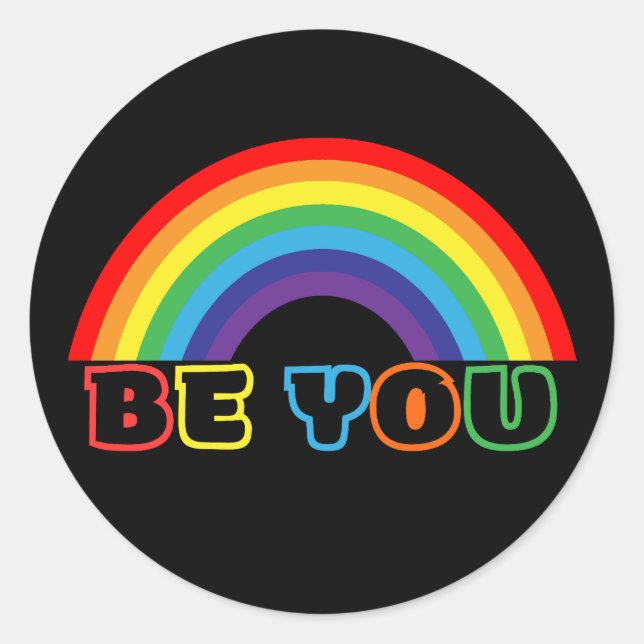 Be You Classic Round Sticker (Front)