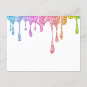 Be You! Colourful/Paint Drip Postcard