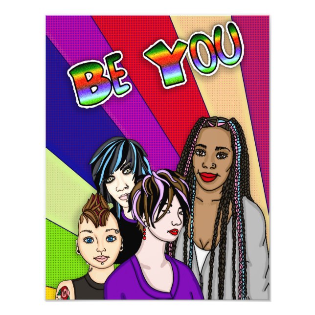 Be You | Diverse People | Pop Art   Photo Print (Front)