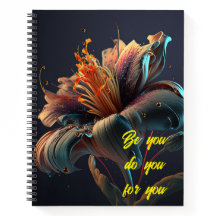 be you do you for you flower notebook
