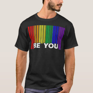 BE YOU gay pride barcode LGBTQ support T-Shirt