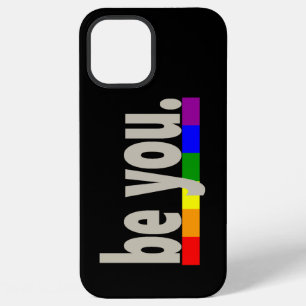 be you Gay Pride Rainbow Flag Carved Wood iPhone C 12 Pro Max Case