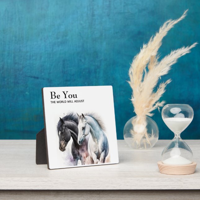 Be You Inspirational with Horses in Watercolor Plaque (Insitu)