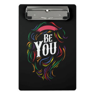 Be You LGBTQ Rainbow Gay Pride Mini Clipboard