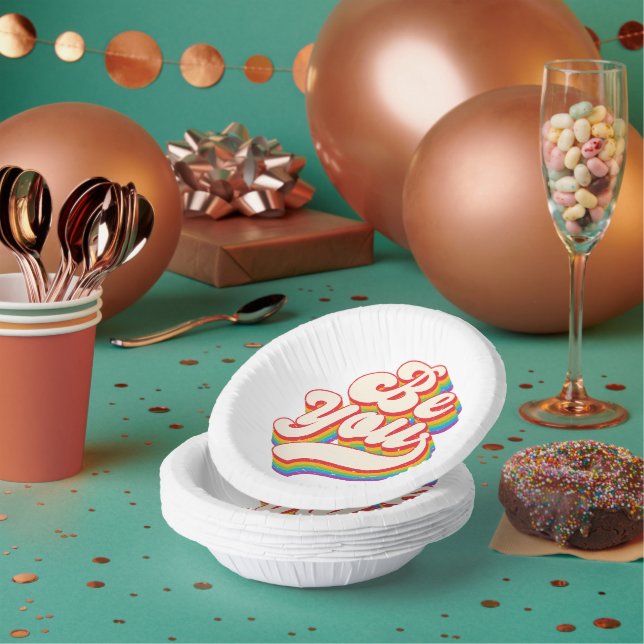 Be You! Paper Bowls Plate (Multi)
