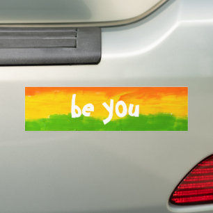 be you Rainbow Colours Gay Lesbian LGBT Bumper Sticker