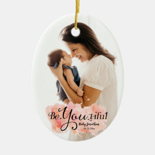 Be.You.tiful Baby Name & DOB Ceramic Tree Decoration