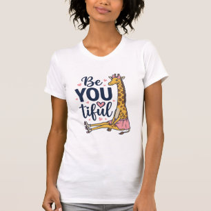 Be You Tiful Giraffe Roller Skate Vintage Shirt De