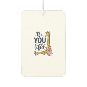 Be You Tiful Giraffe Roller Skate Vintage Shirt De Car Air Freshener