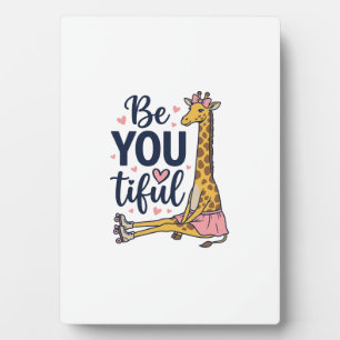 Be You Tiful Giraffe Roller Skate Vintage Shirt De Plaque