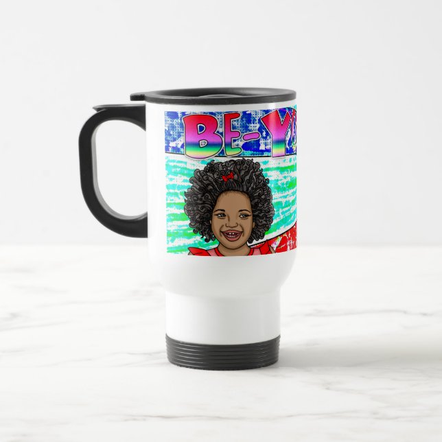 Be-You-Tiful Little African'-American Girl   Travel Mug (Left)