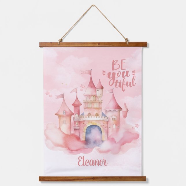 Be-You-Tiful Palace in the Pink Cloud customisable Hanging Tapestry (Front)