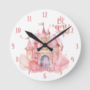 Be-You-Tiful Palace in the Pink Cloud customisable Round Clock