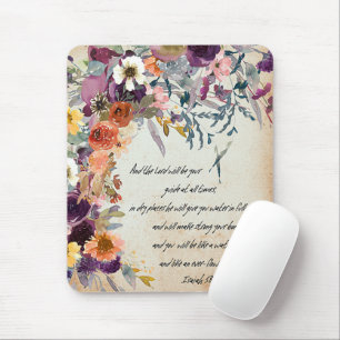 Be your guide, autumn floral mix mouse mat