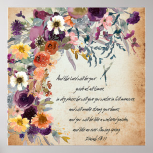 Be your guide, autumn floral mix poster
