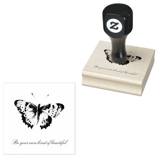 Be Your Own Kind Butterfly Rubber Stamp (Stamped)