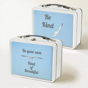 Be Your Own Kind of Beautiful Seagull Metal Lunch Box