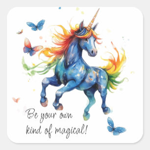 Be Your Own Kind of Magical - Unicorn Square Sticker