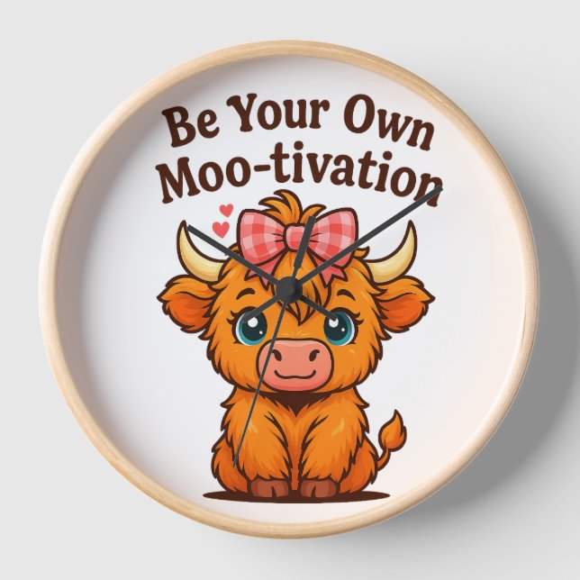 be your own mooo-tivation clock (Front)