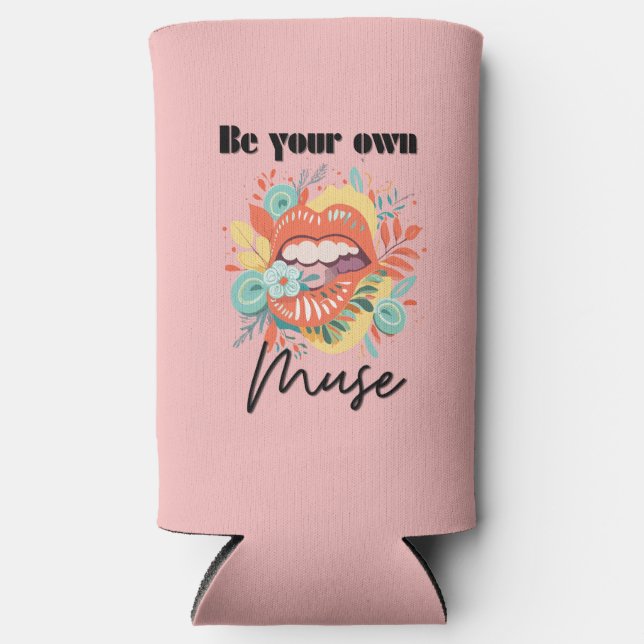 Be your own muse, Self-Love Quote Seltzer Can Cooler (Front)