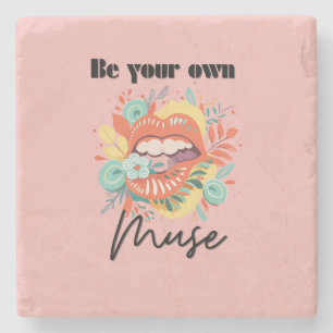 Be your own muse, Self-Love Quote Stone Coaster