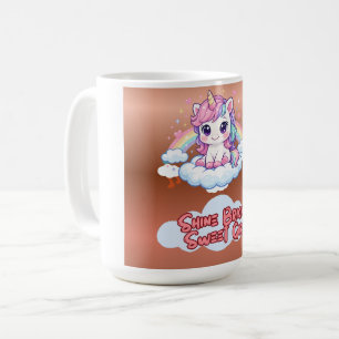 Be Your Own Rainbow Cute Unicorn Girls Coffee Mug