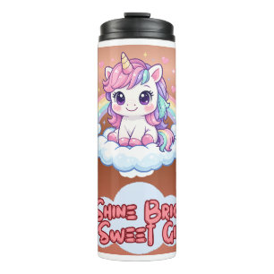 Be Your Own Rainbow Cute Unicorn  Thermal Tumbler
