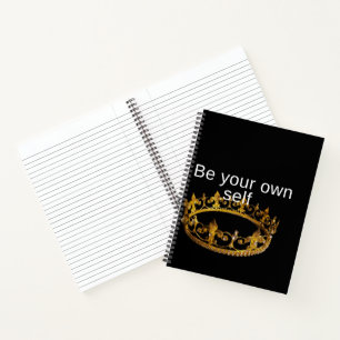  Be Your own self, motivation notbook /golden crow Notebook