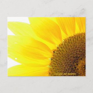 be your own sunshine sunflower postcard