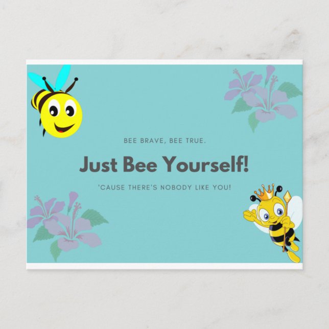 Be your self - Bees Holiday Postcard (Front)