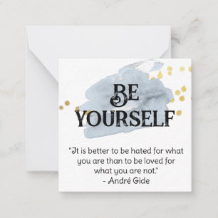 *~* BE YOURSELF AP62 WatercolorSelf Flat Note Card