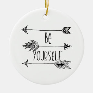 Be Yourself Arrows Ceramic Tree Decoration