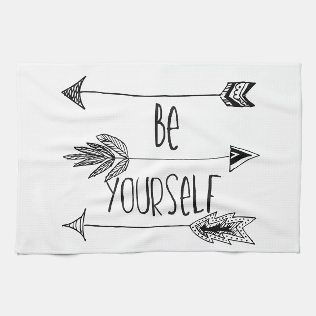Be Yourself Arrows Tea Towel (Horizontal)