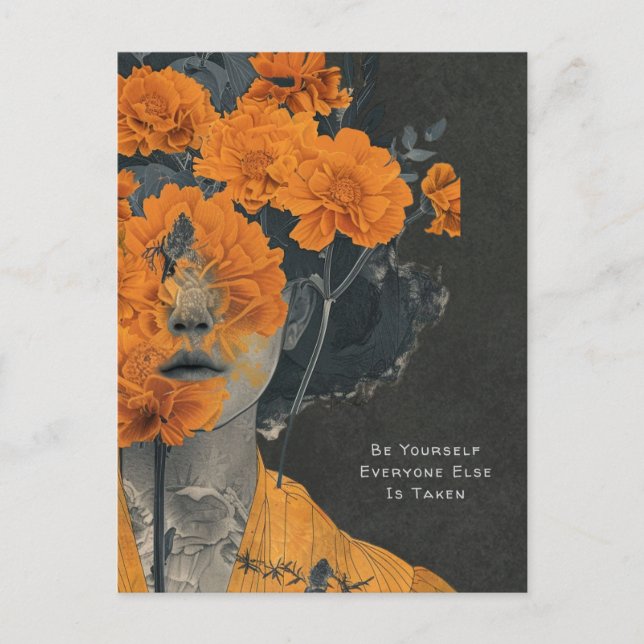 Be Yourself Artistic Postcard (Front)