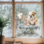 Be Yourself Bulldog Puppy Nursery Window Cling<br><div class="desc">Add a touch of charm and inspiration to your space with this adorable "Be Yourself" Bulldog Puppy Nursery Window Cling. Featuring a cute Bulldog puppy sitting next to a whimsical mailbox, this cling is perfect for dog lovers and anyone who appreciates a playful, motivational message. The delicate design and sweet...</div>